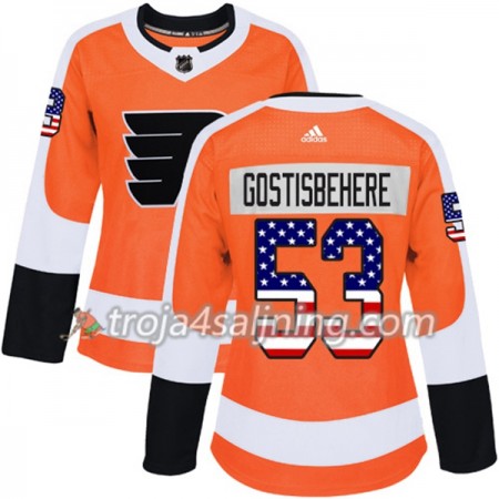 Philadelphia Flyers tröja Shayne Gostisbehere 53 Adidas 2017-2018 Orange USA Flag Fashion Authentic - Dame NHL Tröjor Philadelphia Flyers tröja Shayne Gostisbehere 53 Adidas 2017-2018 Orange USA Flag Fashion Authentic - Dame NHL Tröjor